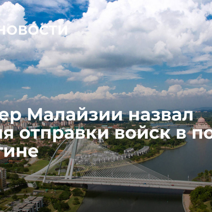 Премьер Малайзии назвал условия отправки войск в помощь Палестине