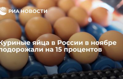 Куриные яйца в России в ноябре подорожали на 15 процентов