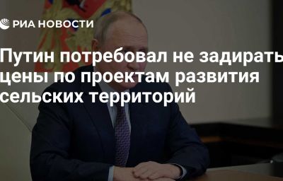 Путин потребовал не задирать цены по проектам развития сельских территорий