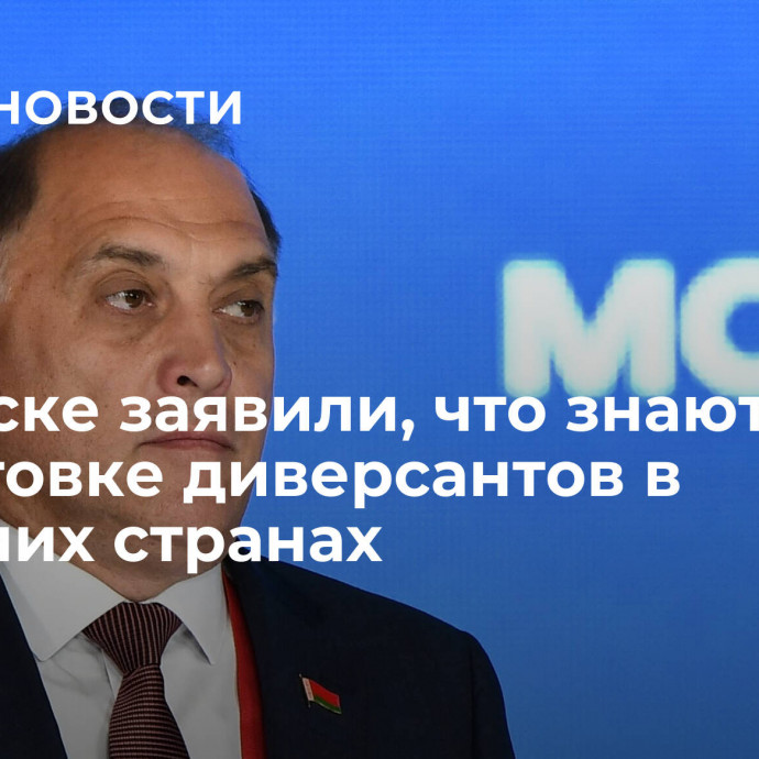 В Минске заявили, что знают о подготовке диверсантов в соседних странах