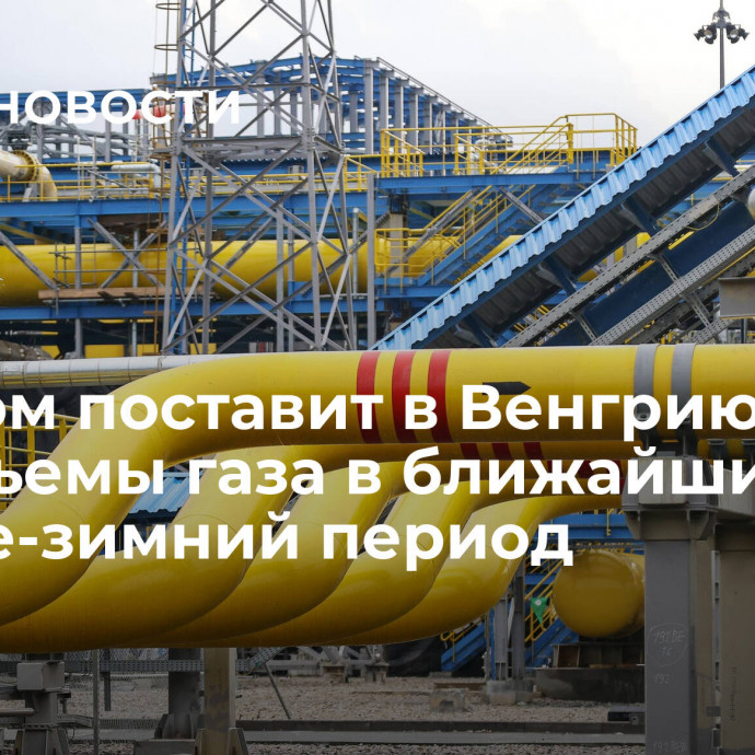 Газпром поставит в Венгрию допобъемы газа в ближайший осенне-зимний период