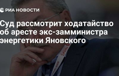 Суд рассмотрит ходатайство об аресте экс-замминистра энергетики Яновского