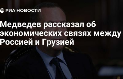 Медведев рассказал об экономических связях между Россией и Грузией