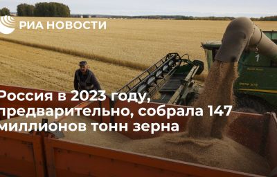 Россия в 2023 году, предварительно, собрала 147 миллионов тонн зерна