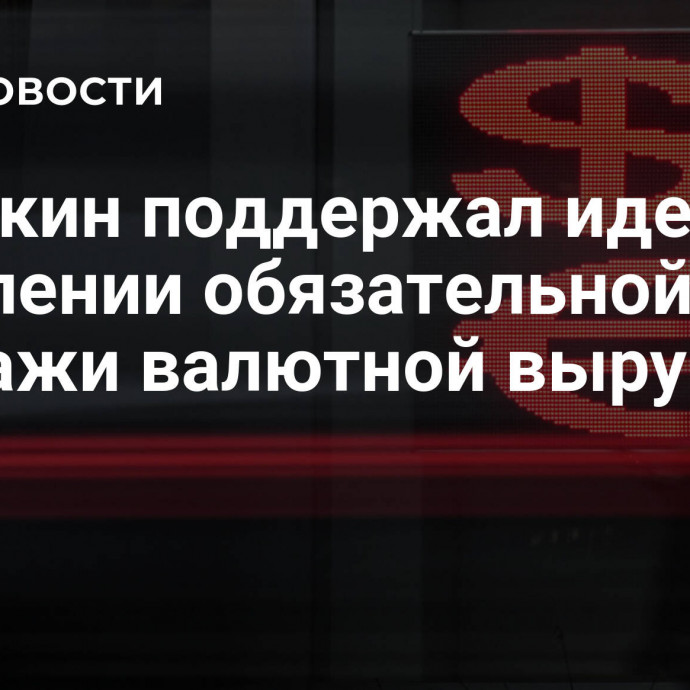 Орешкин поддержал идею о продлении обязательной продажи валютной выручки