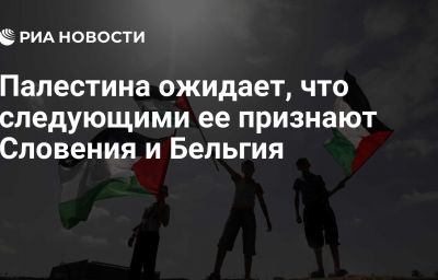 Палестина ожидает, что следующими ее признают Словения и Бельгия