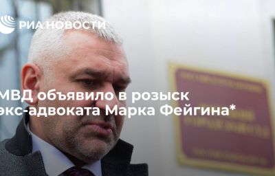 МВД объявило в розыск экс-адвоката Марка Фейгина*