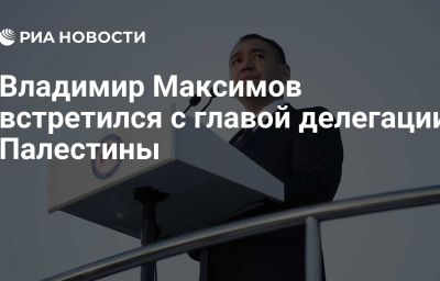 Владимир Максимов встретился с главой делегации Палестины