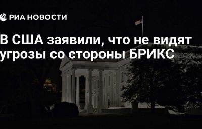 В США заявили, что не видят угрозы со стороны БРИКС