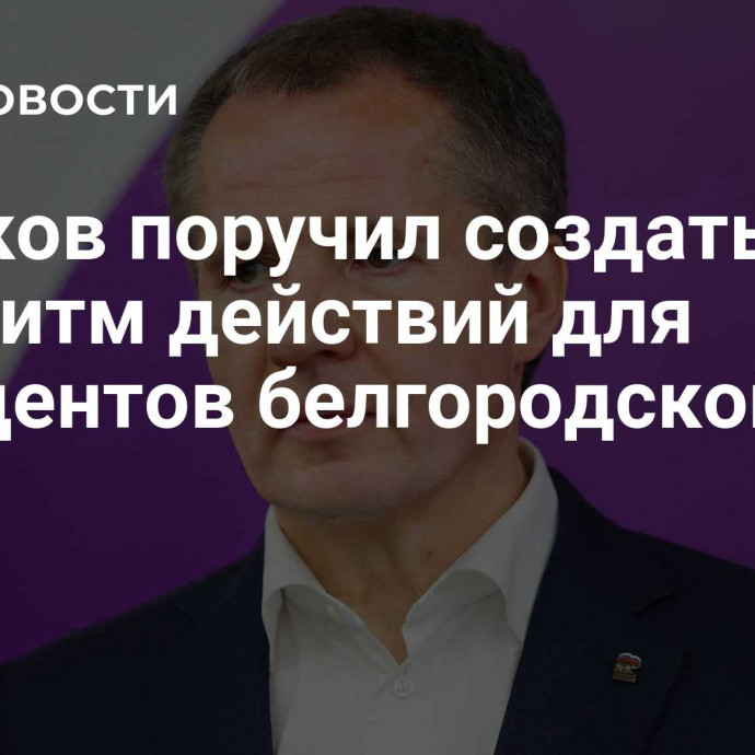 Гладков поручил создать алгоритм действий для резидентов белгородской СЭЗ