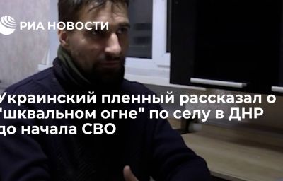 Украинский пленный рассказал о "шквальном огне" по селу в ДНР до начала СВО