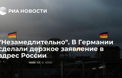 "Незамедлительно". В Германии сделали дерзкое заявление в адрес России