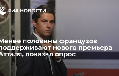 Менее половины французов поддерживают нового премьера Атталя, показал опрос