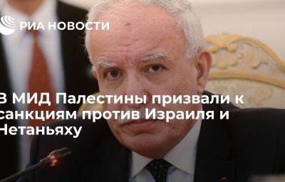 В МИД Палестины призвали к санкциям против Израиля и Нетаньяху