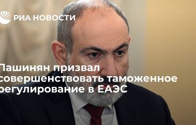 Пашинян призвал совершенствовать таможенное регулирование в ЕАЭС