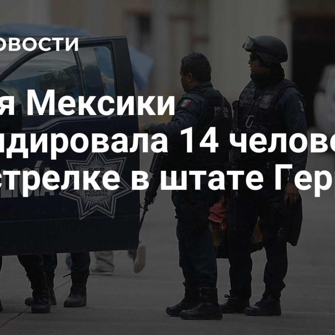 Армия Мексики ликвидировала 14 человек в перестрелке в штате Герреро