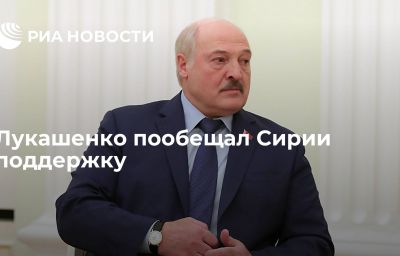 Лукашенко пообещал Сирии поддержку