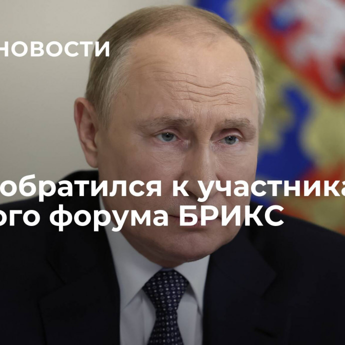 Путин обратился к участникам делового форума БРИКС