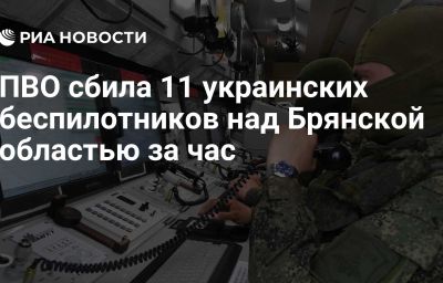 ПВО сбила 11 украинских беспилотников над Брянской областью за час