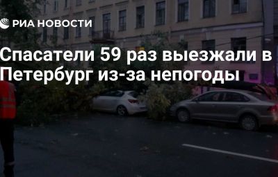 Спасатели 59 раз выезжали в Петербург из-за непогоды