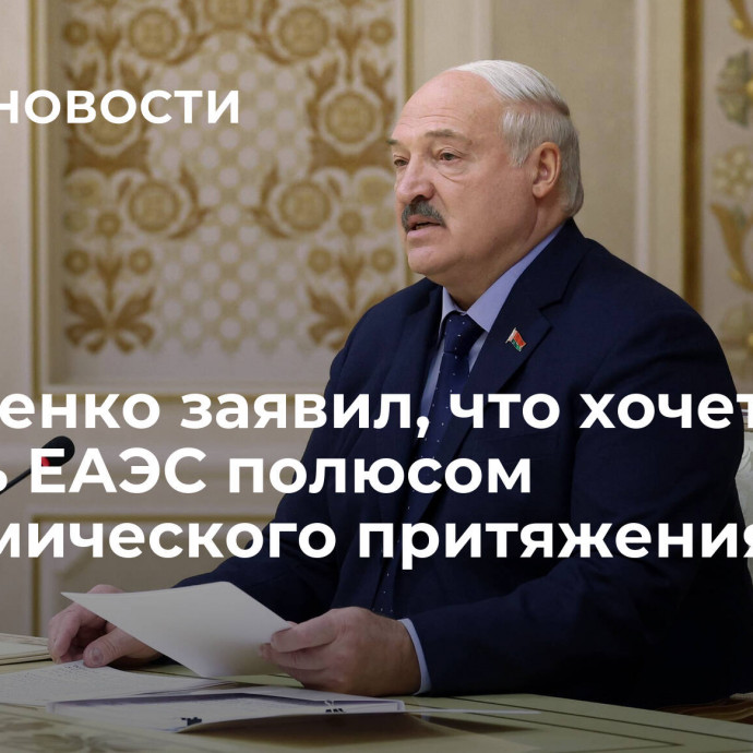 Лукашенко заявил, что хочет видеть ЕАЭС полюсом экономического притяжения