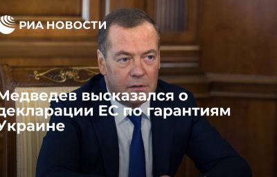 Медведев высказался о декларации ЕС по гарантиям Украине