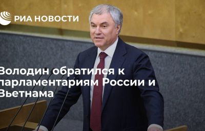 Володин обратился к парламентариям России и Вьетнама