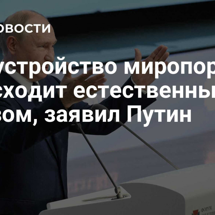 Переустройство миропорядка происходит естественным образом, заявил Путин