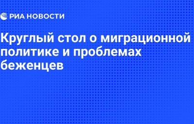 Круглый стол о миграционной политике и проблемах беженцев