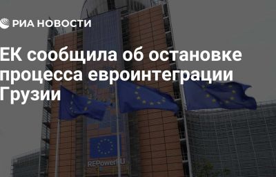 ЕК сообщила об остановке процесса евроинтеграции Грузии