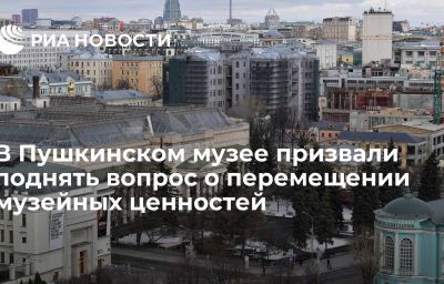 В Пушкинском музее призвали поднять вопрос о перемещении музейных ценностей