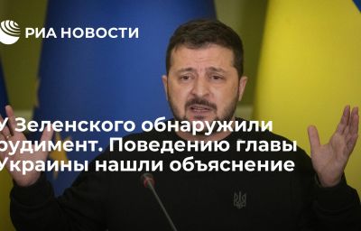 У Зеленского обнаружили рудимент. Поведению главы Украины нашли объяснение