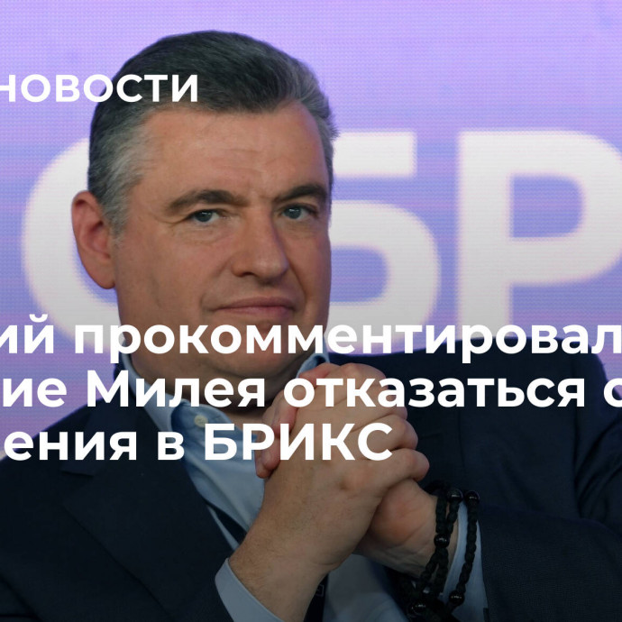 Слуцкий прокомментировал решение Милея отказаться от вступления в БРИКС