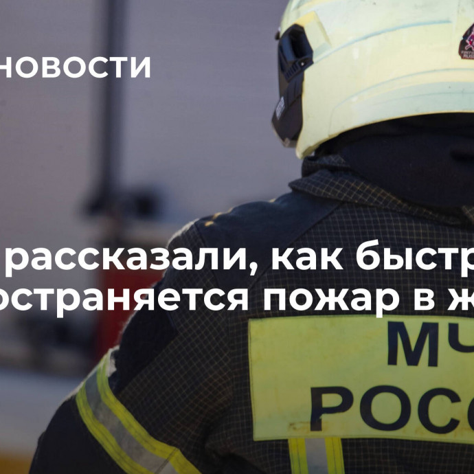 В МЧС рассказали, как быстро распространяется пожар в жилом доме