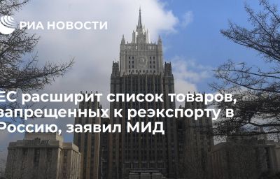 ЕС расширит список товаров, запрещенных к реэкспорту в Россию, заявил МИД