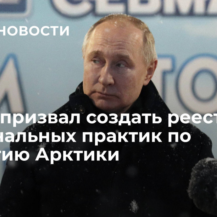 Путин призвал создать реестр региональных практик по развитию Арктики