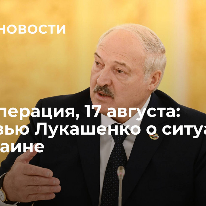 Спецоперация, 17 августа: интервью Лукашенко о ситуации на Украине