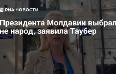 Президента Молдавии выбрал не народ, заявила Таубер