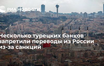 Несколько турецких банков запретили переводы из России из-за санкций