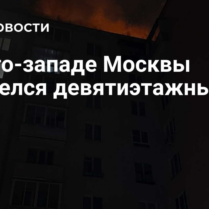 На юго-западе Москвы загорелся девятиэтажный дом