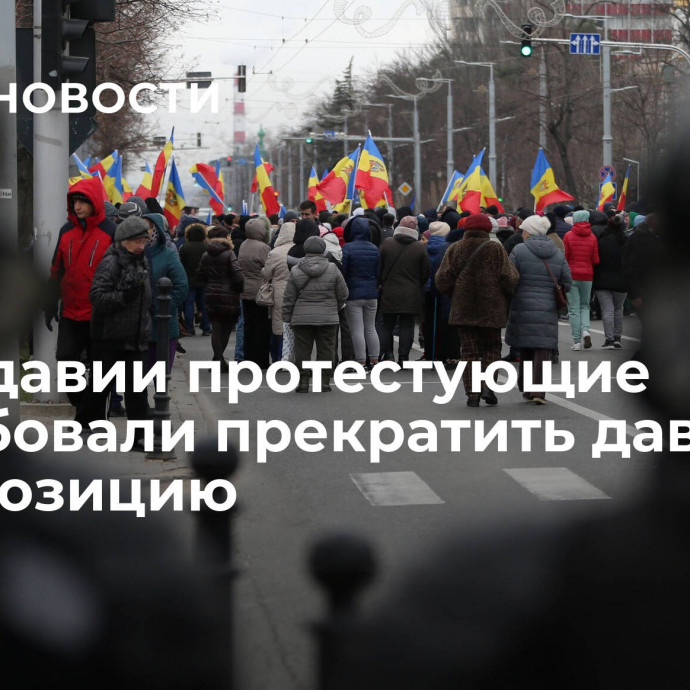 В Молдавии протестующие потребовали прекратить давление на оппозицию