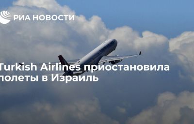 Turkish Airlines приостановила полеты в Израиль