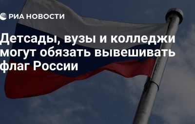 Детсады, вузы и колледжи могут обязать вывешивать флаг России