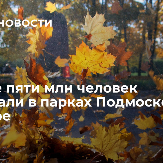 Свыше пяти млн человек побывали в парках Подмосковья в октябре