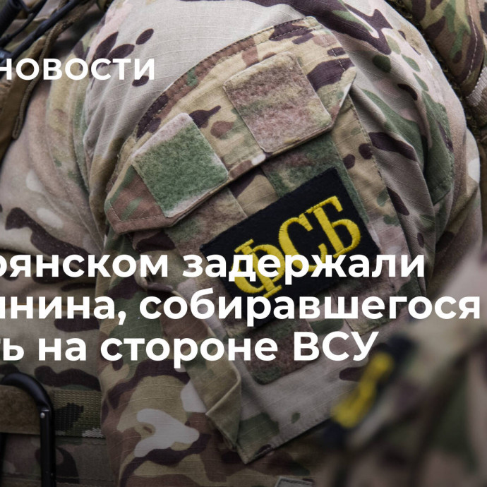 Под Брянском задержали россиянина, собиравшегося воевать на стороне ВСУ