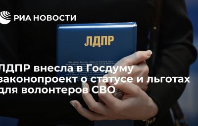 ЛДПР внесла в Госдуму законопроект о статусе и льготах для волонтеров СВО