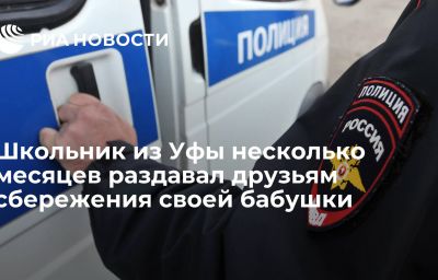 Школьник из Уфы несколько месяцев раздавал друзьям сбережения своей бабушки