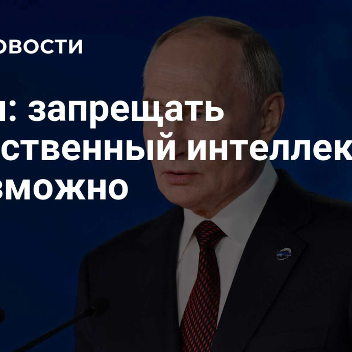 Путин: запрещать искусственный интеллект невозможно