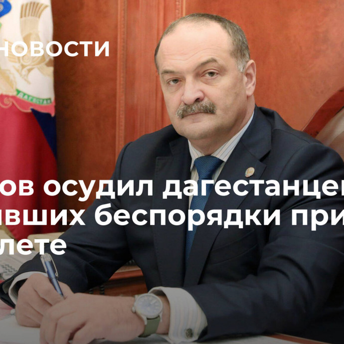 Меликов осудил дагестанцев, устроивших беспорядки при детях в самолете