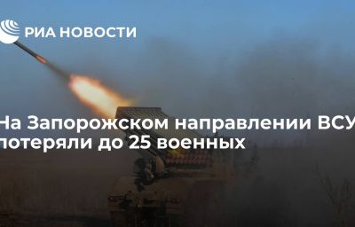 На Запорожском направлении ВСУ потеряли до 25 военных